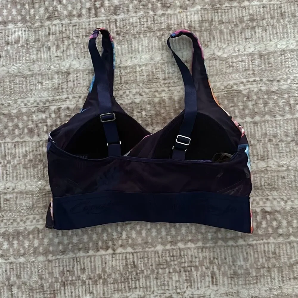 Studio By Capezio Size Medium multicolor floral print sports bra